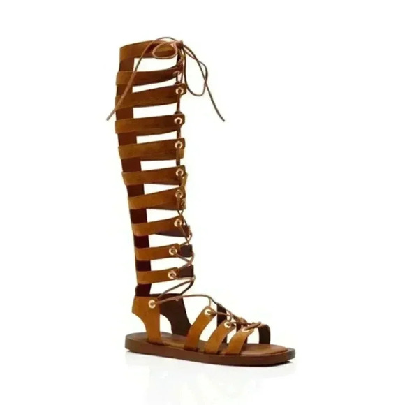 FREE PEOPLE Sun Chaser Tall Gladiator Sandal / Tan - Picture 10 of 10